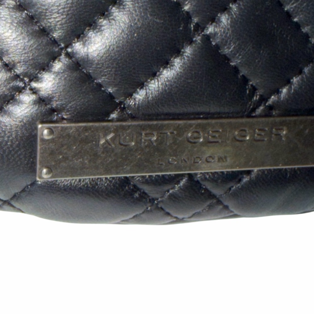 Kurt Geiger London Small Black Brixton Leather Quilt Belt Bag Bumbag Travel - Picture 5 of 16